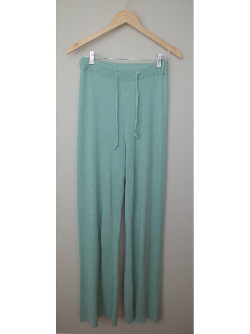 IVKO light turquoise blue linen blend pants